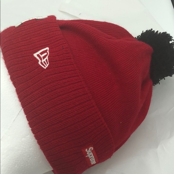 Supreme X New Era Beanie w/Pom Pom Size:OS - Picture 7 of 10